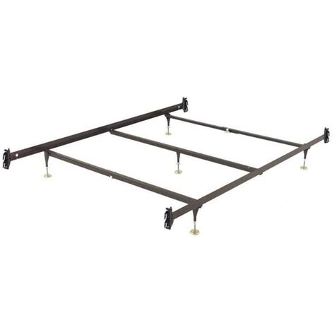 queen size metal bed frame with headboard footboard brackets|queen size metal specialized frames.